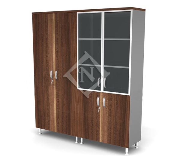 Шкаф-витрина с гардеробом Берлин в интернет-магазине Норд-Сервис